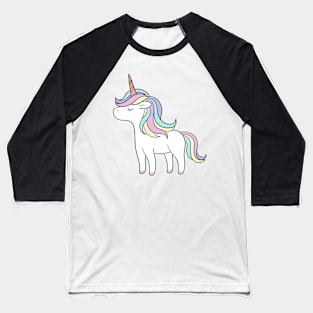 Girly Unicorn Baseball T-Shirt